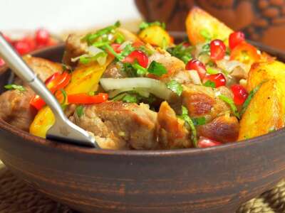 Оджахури — жареное мясо с картофелем