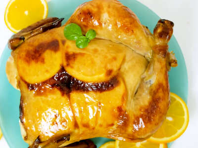 Курица в апельсиновом маринаде запеченная в духовке